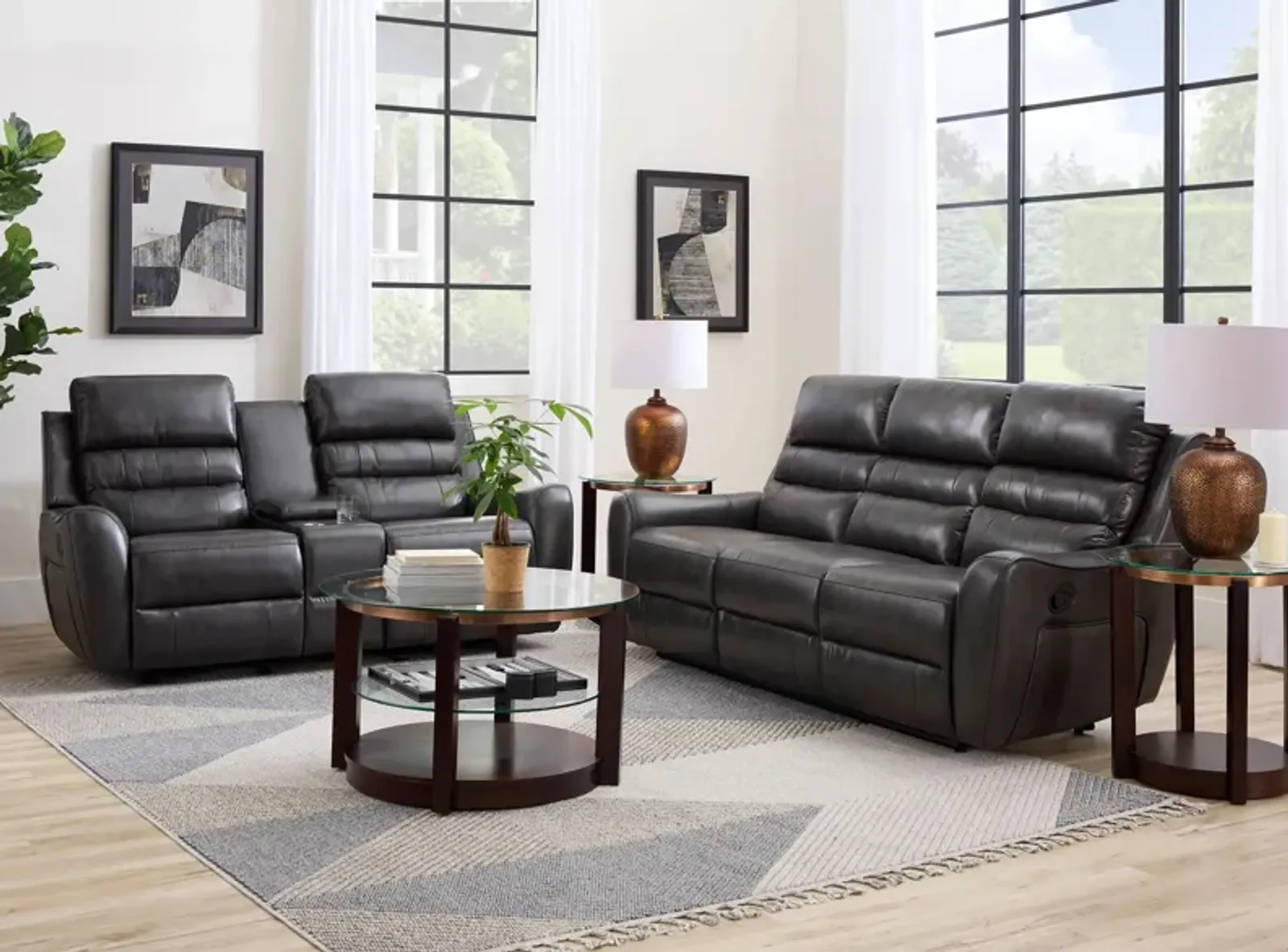 Keegan 2-pc. Reclining Sofa and Glider Console Loveseat