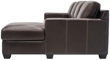 Anaheim Leather 2-pc. Sectional in Brown by Bellanest