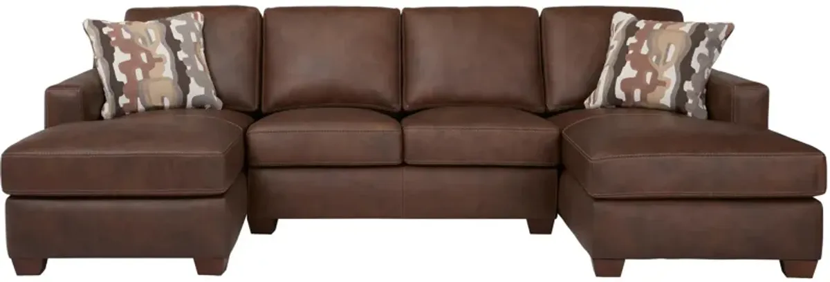 Quinton 3-pc. Leather Sectional