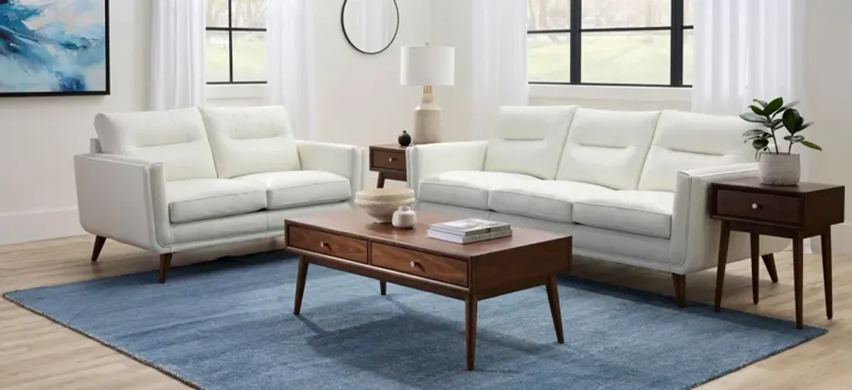 Bleeker Street Living Room Set in White by Bellanest