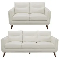 Bleeker Street 2-pc. Sofa and Loveseat Set in White by Bellanest