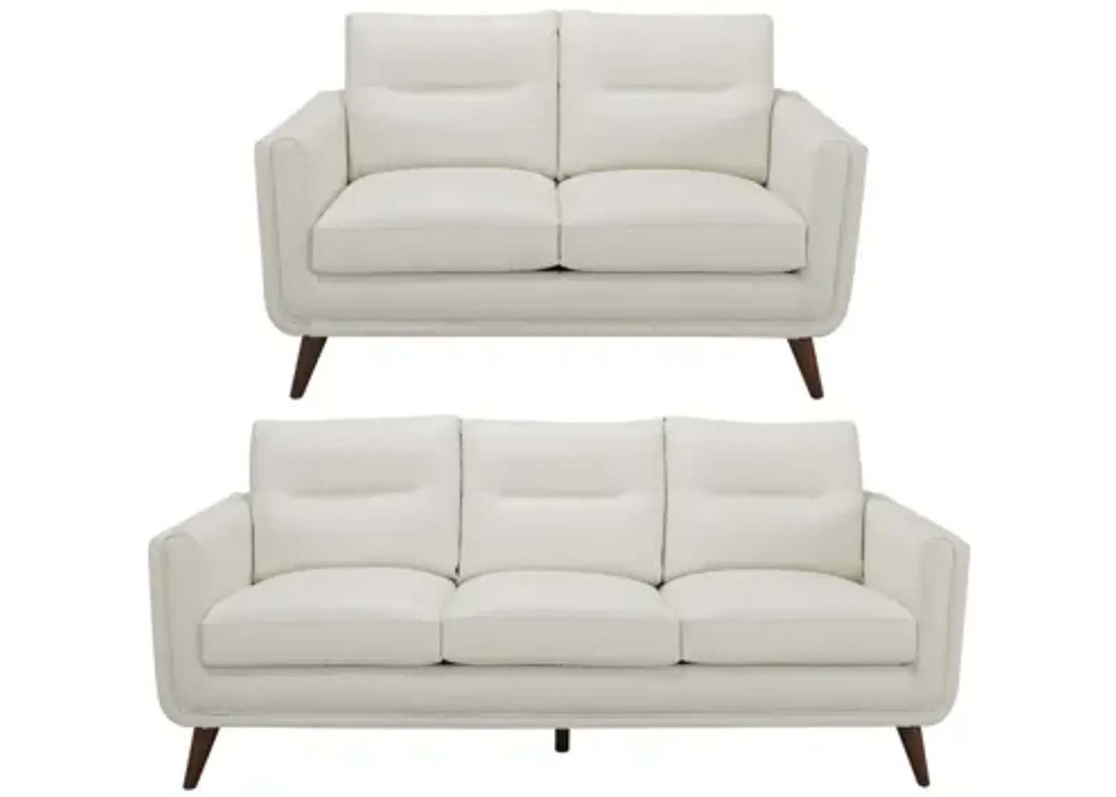 Bleeker Street Living Room Set in White by Bellanest