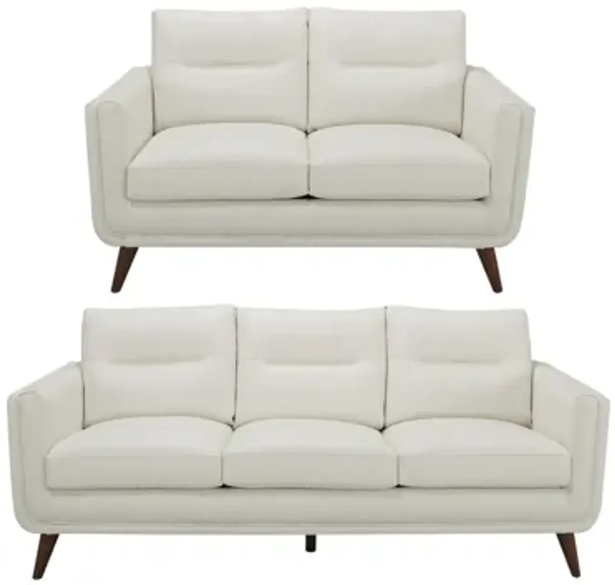 Bleeker Street Living Room Set in White by Bellanest