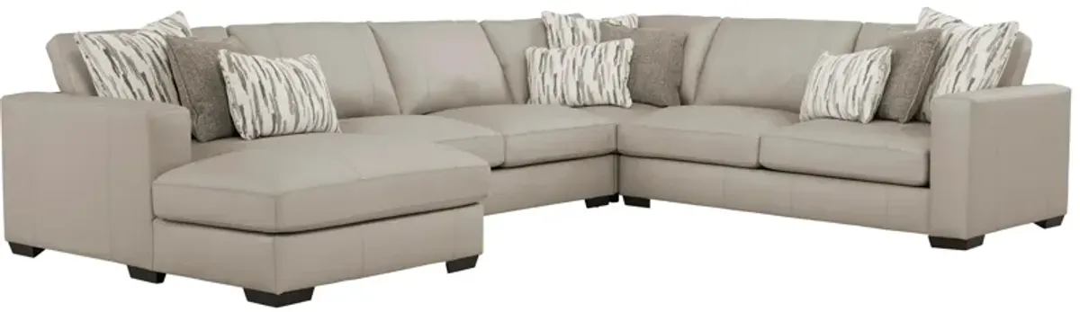 Oaklynn Leather 4-pc. Sectional