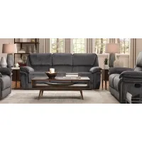 Portman 2-pc.. Microfiber Reclining Sofa and Loveseat in Gray by Bellanest