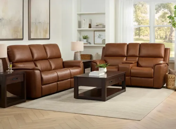 Henrick Triple Power Leather Living Room Set