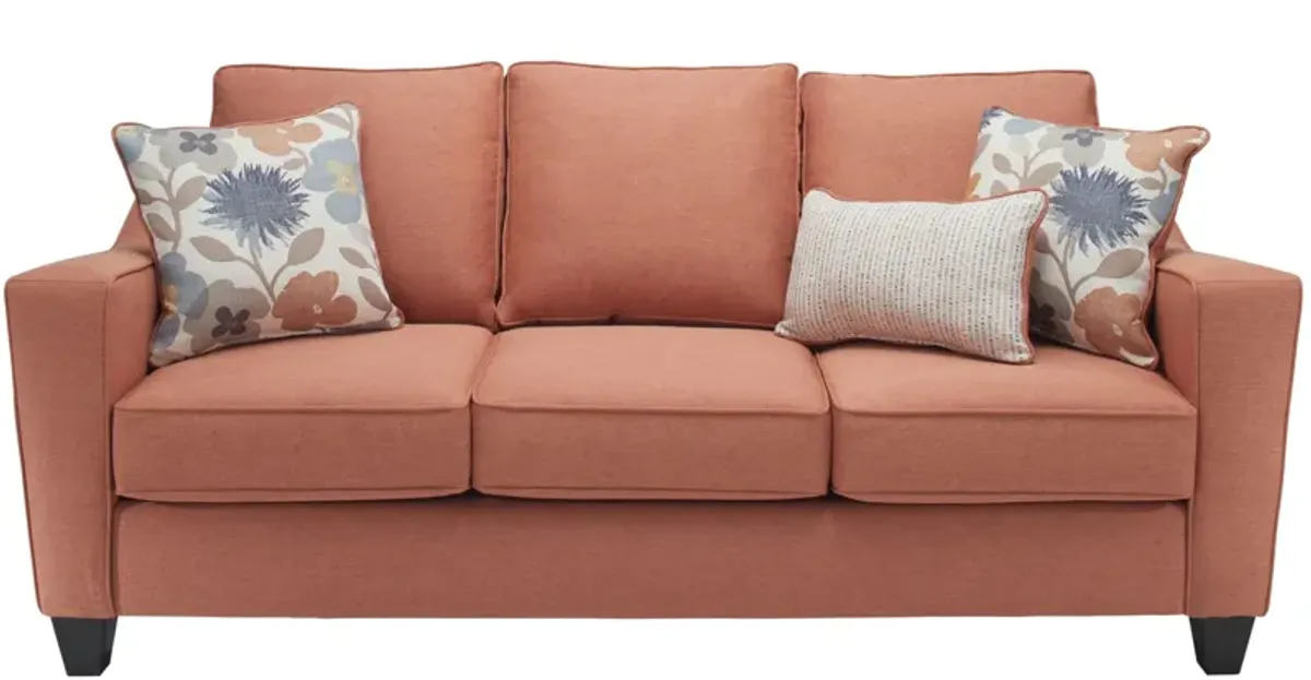 Flora 2-pc. Sofa & Loveseat Set in Laurent Coral by Fusion Furniture