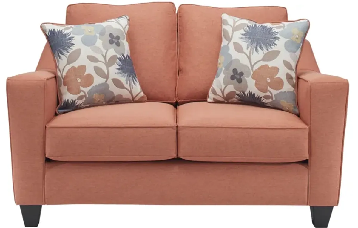 Flora 2-pc. Sofa & Loveseat Set in Laurent Coral by Fusion Furniture