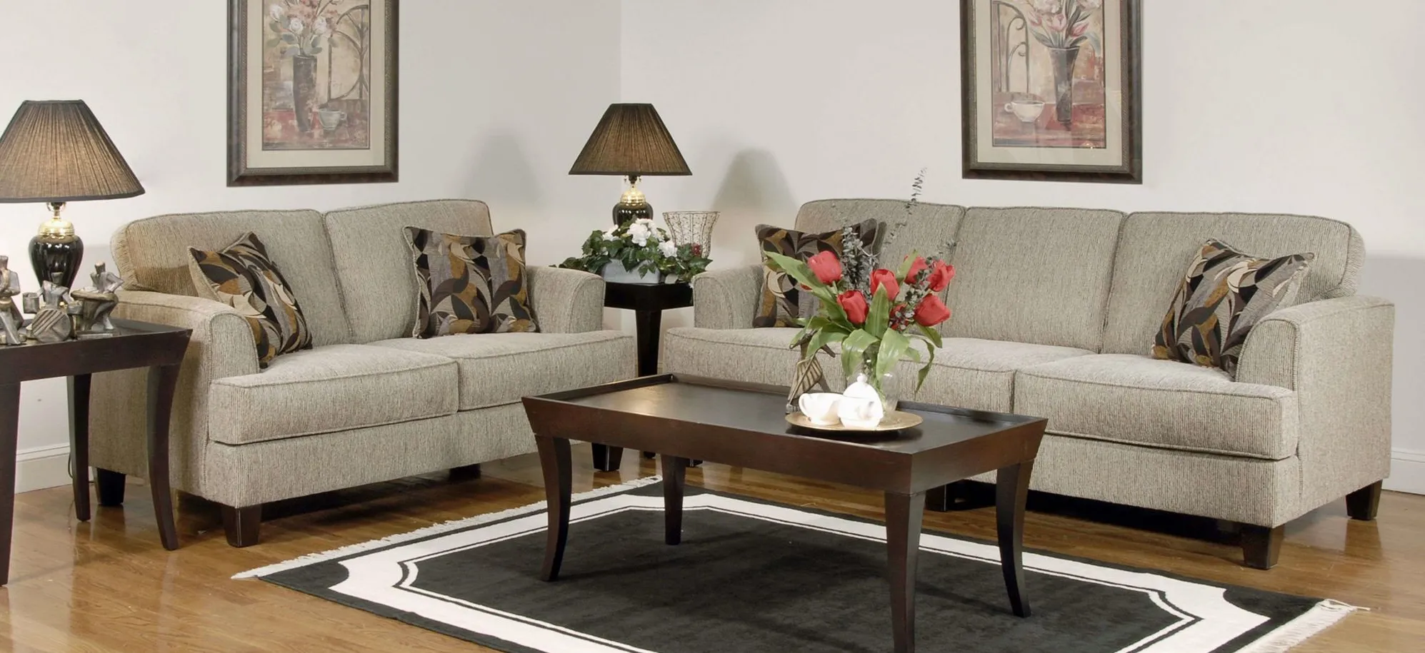 Johnson 2-pc.. Sofa and Loveseat Set in Soprano by Hughes Furniture
