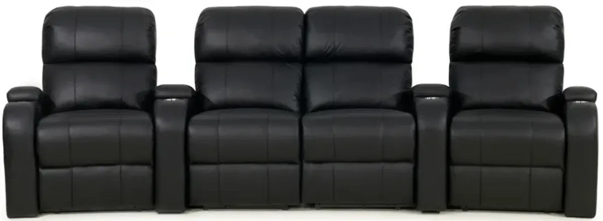 Kristan 4-pc. Power-Reclining Sectional in Black by Bellanest