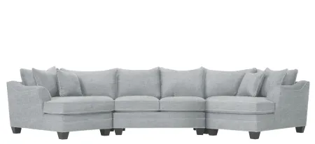 Foresthill 3-pc. Symmetrical Cuddler Sectional Sofa in Santa Rosa Ash by H.M. Richards