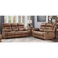 Rudger Reclining Sofa and Loveseat Set in Brown by Steve Silver Co.