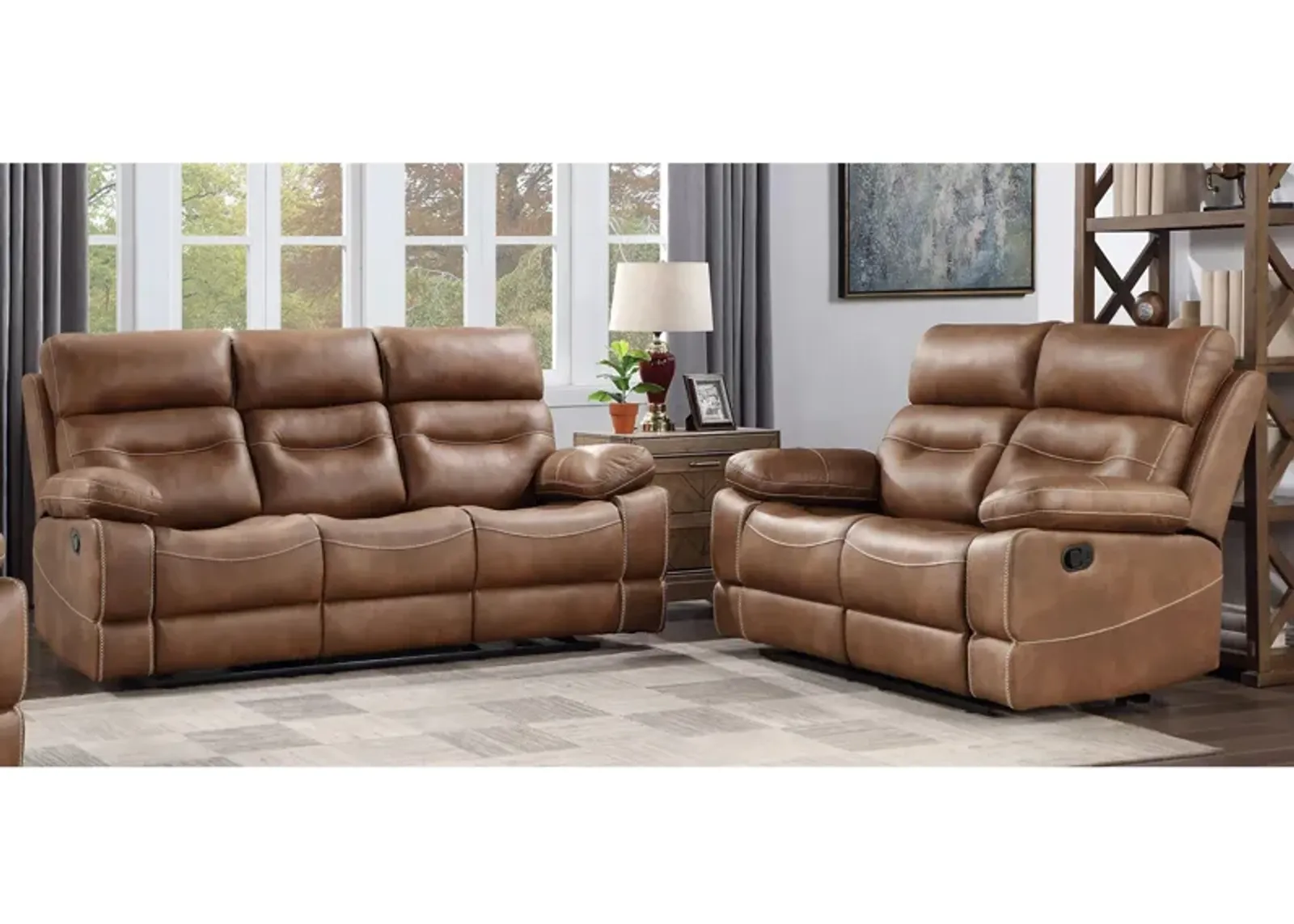 Rudger Reclining Sofa and Loveseat Set