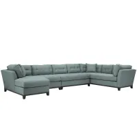 Cityscape 4-pc. Sectional in Suede So Soft Hydra by H.M. Richards