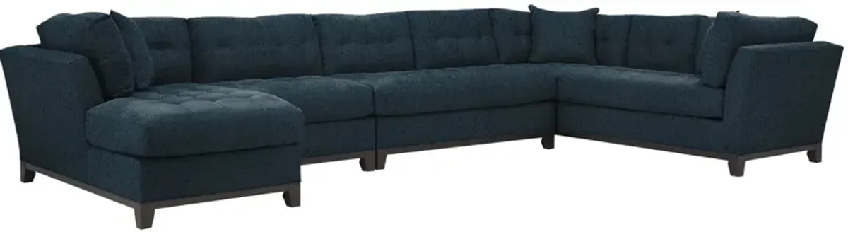 Cityscape 4-pc. Sectional in Suede So Soft Midnight by H.M. Richards