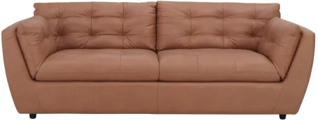 Damar 2-pc.. Leather Sofa and Loveseat Set in Brown by Chateau D'Ax