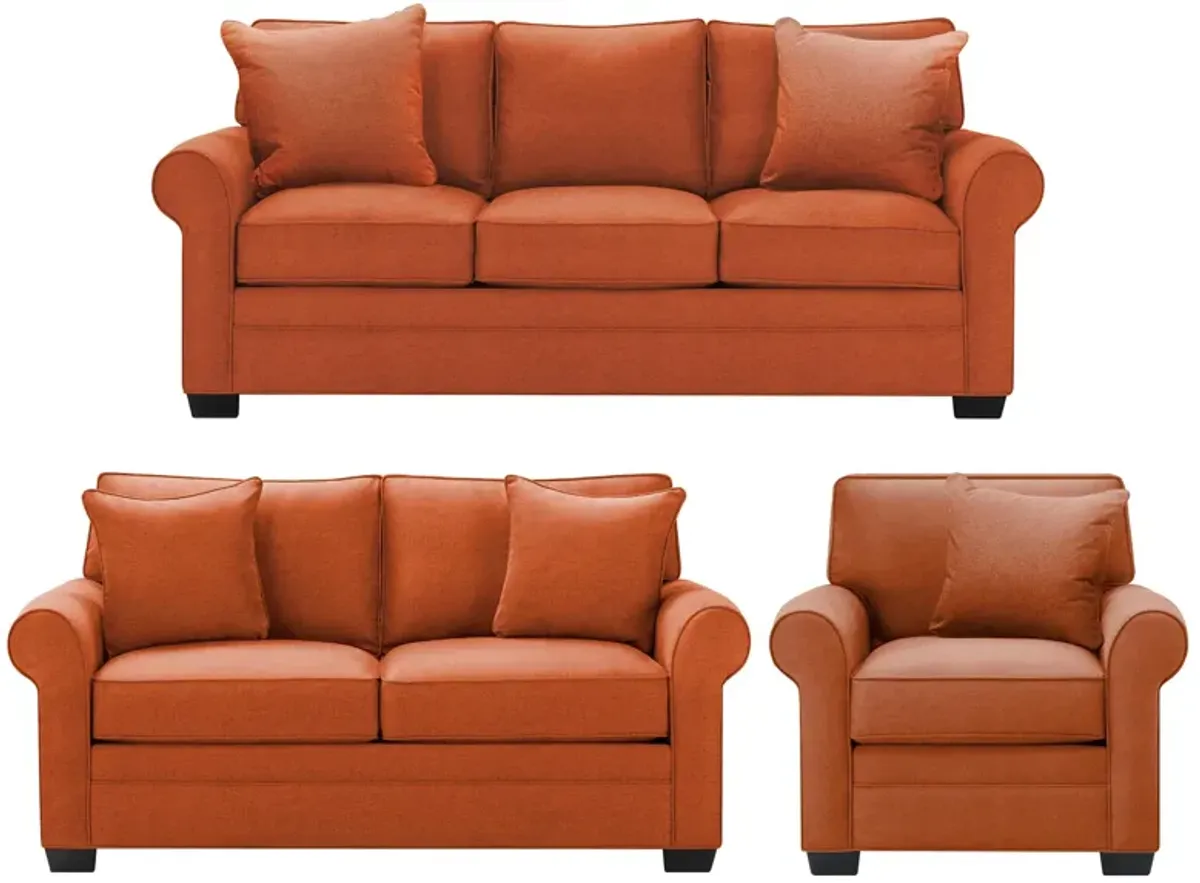 Glendora 3-pc. Sofa, Loveseat & Chair Set