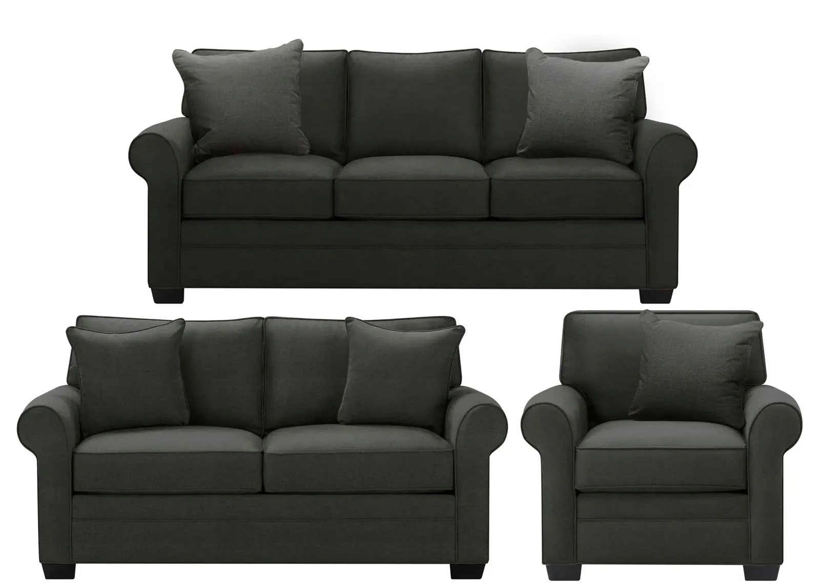 Glendora 3-pc. Sofa, Loveseat & Chair Set in Santa Rosa Slate by H.M. Richards