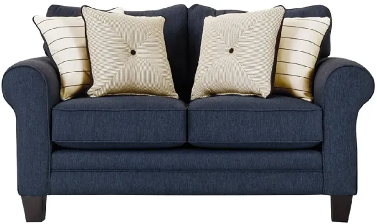 McKinley Living Room Set in Navy by Fusion Furniture