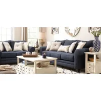 McKinley 2-pc. Sofa and Loveseat Set in Navy by Fusion Furniture