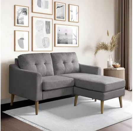Ripley Loveseat and Ottoman Set in Charcoal by Lifestyle Solutions