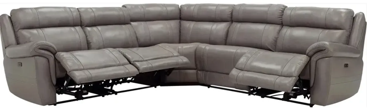 Ridgewood 5-pc. Leather Power-Reclining Sectional Sofa