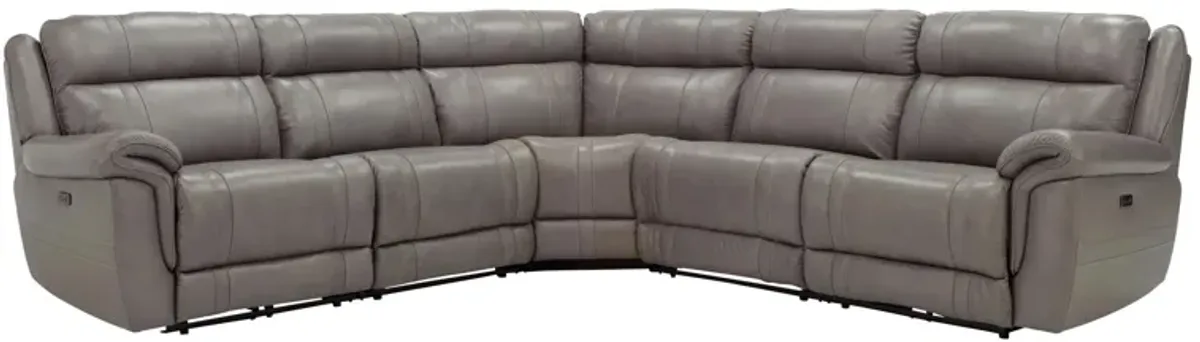 Ridgewood 5-pc. Leather Power-Reclining Sectional Sofa