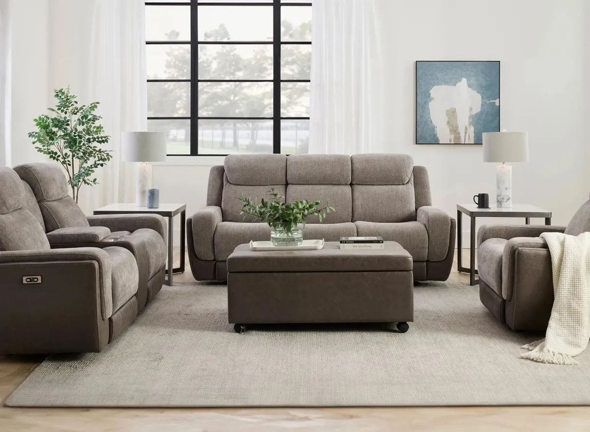 Novah Living Room Set in Aiden Gray / Devin Seal by Bellanest