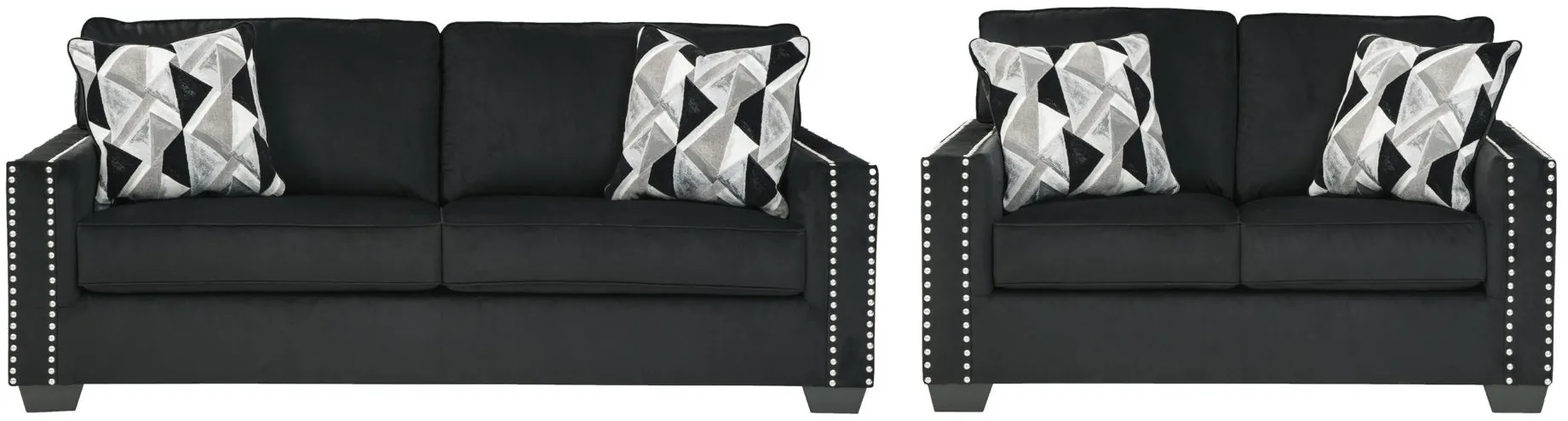 Gleston Sofa and Loveseat Set in Onyx by Ashley Furniture