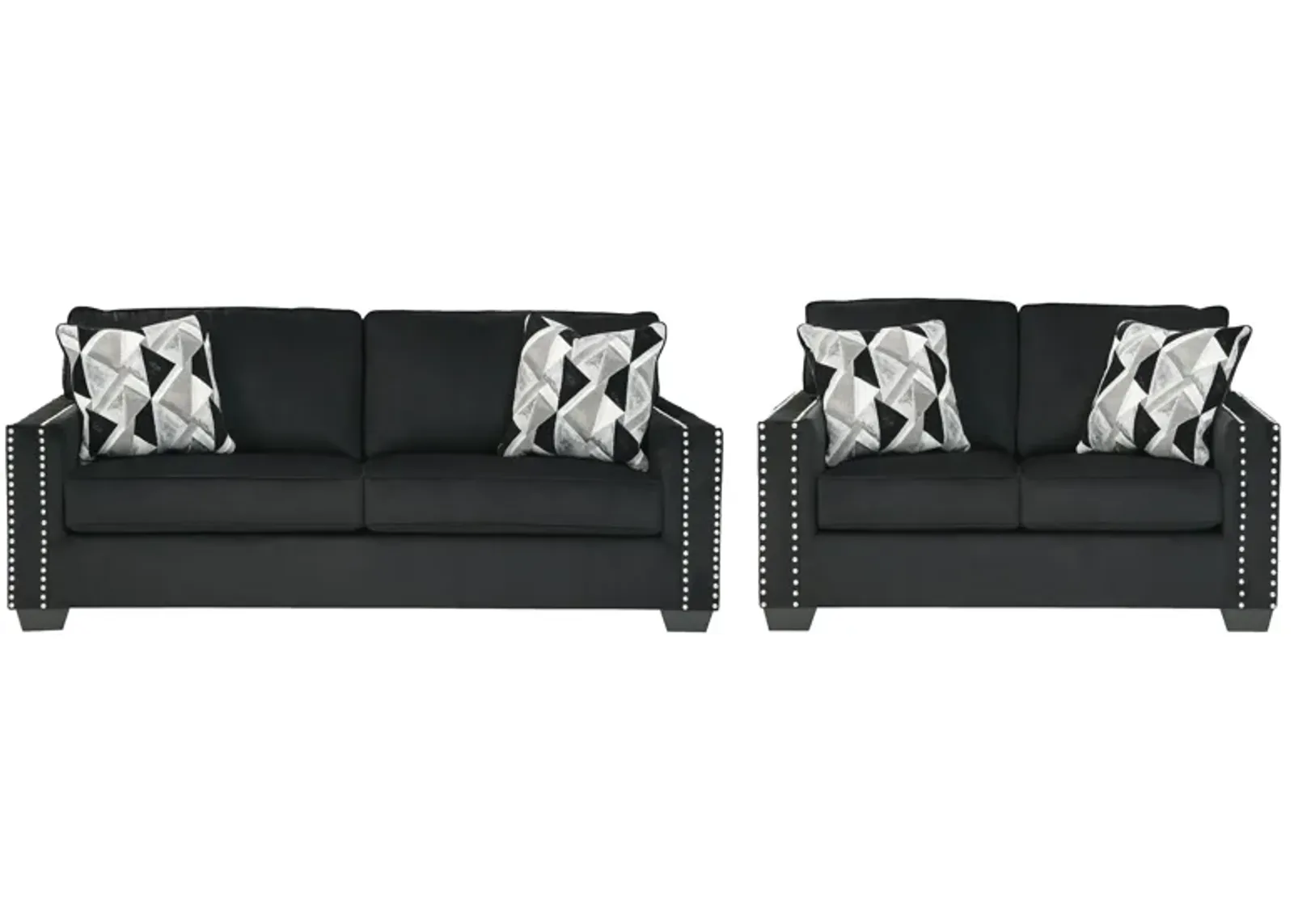 Gleston Sofa and Loveseat Set in Onyx by Ashley Furniture