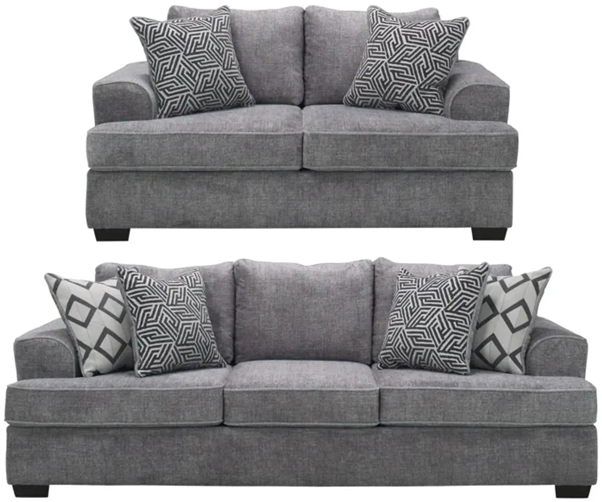 Greystone 2-pc. Sofa and Loveseat Set in Gray by Behold Washington