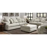 Marisa Chenille 2-pc.. Living Room Set in Beige by Corinthian