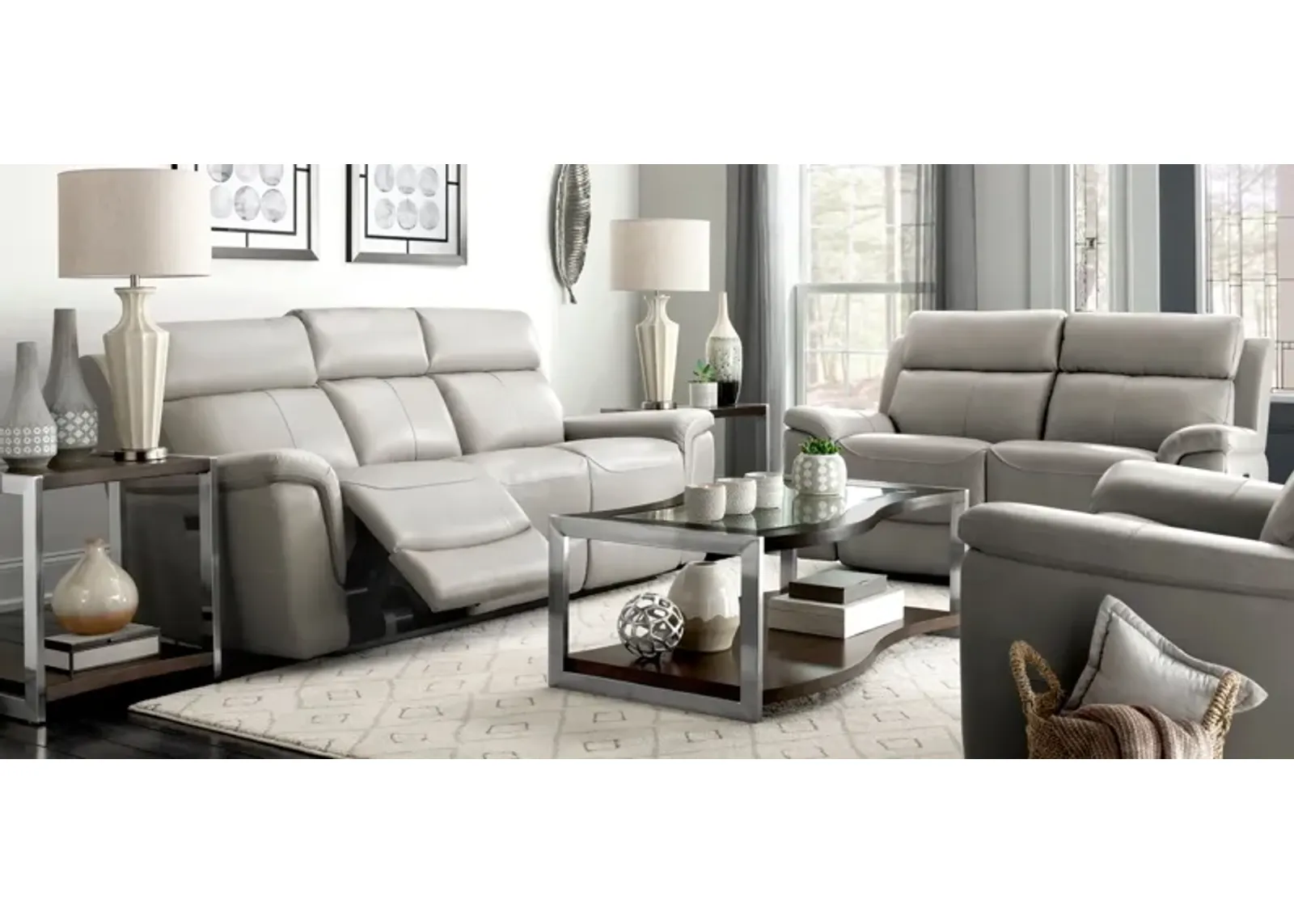 Dryden Living Room Set in Gray by Bellanest