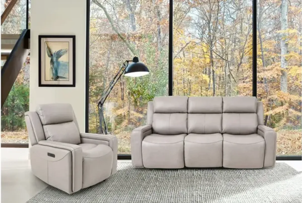 Claude 2-pc. Sofa & Loveseat Set in Light Gray by Armen Living