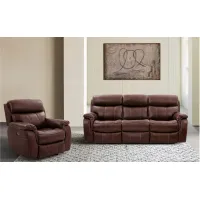 Montague Dual Power Recliner Set -2pc. in Brown by Armen Living