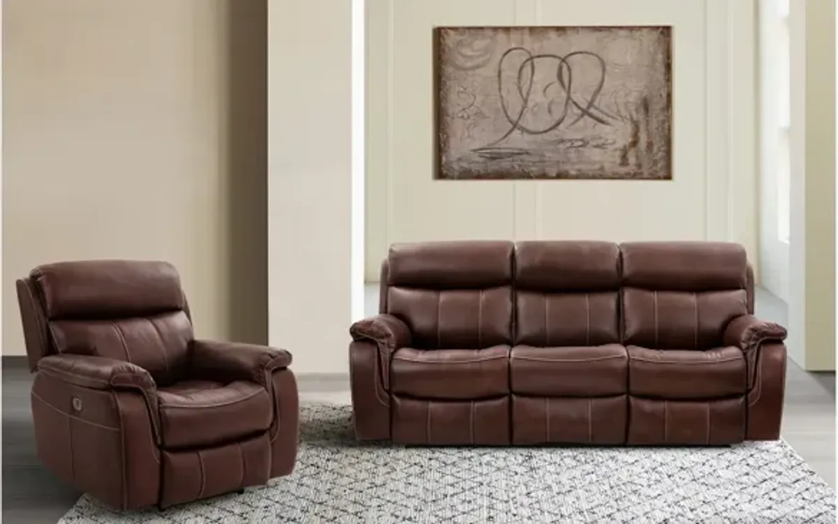 Montague 2-pc. Sofa & Recliner Set in Brown by Armen Living