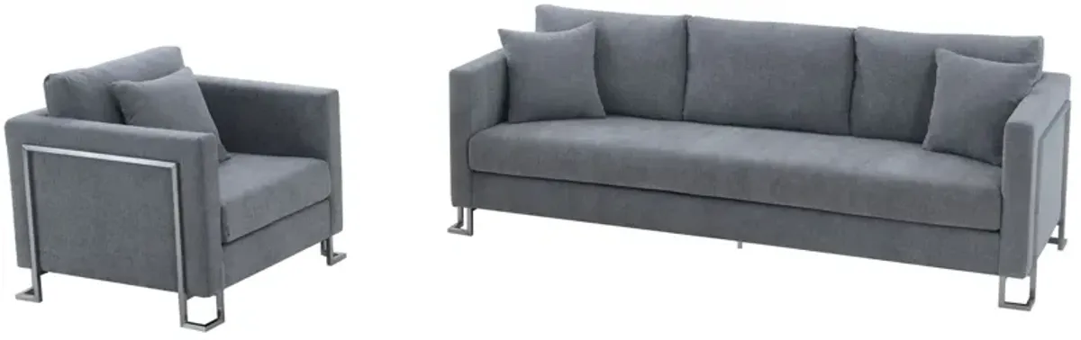 Heritage 2-pc. Sofa & Chair Set in Gray by Armen Living