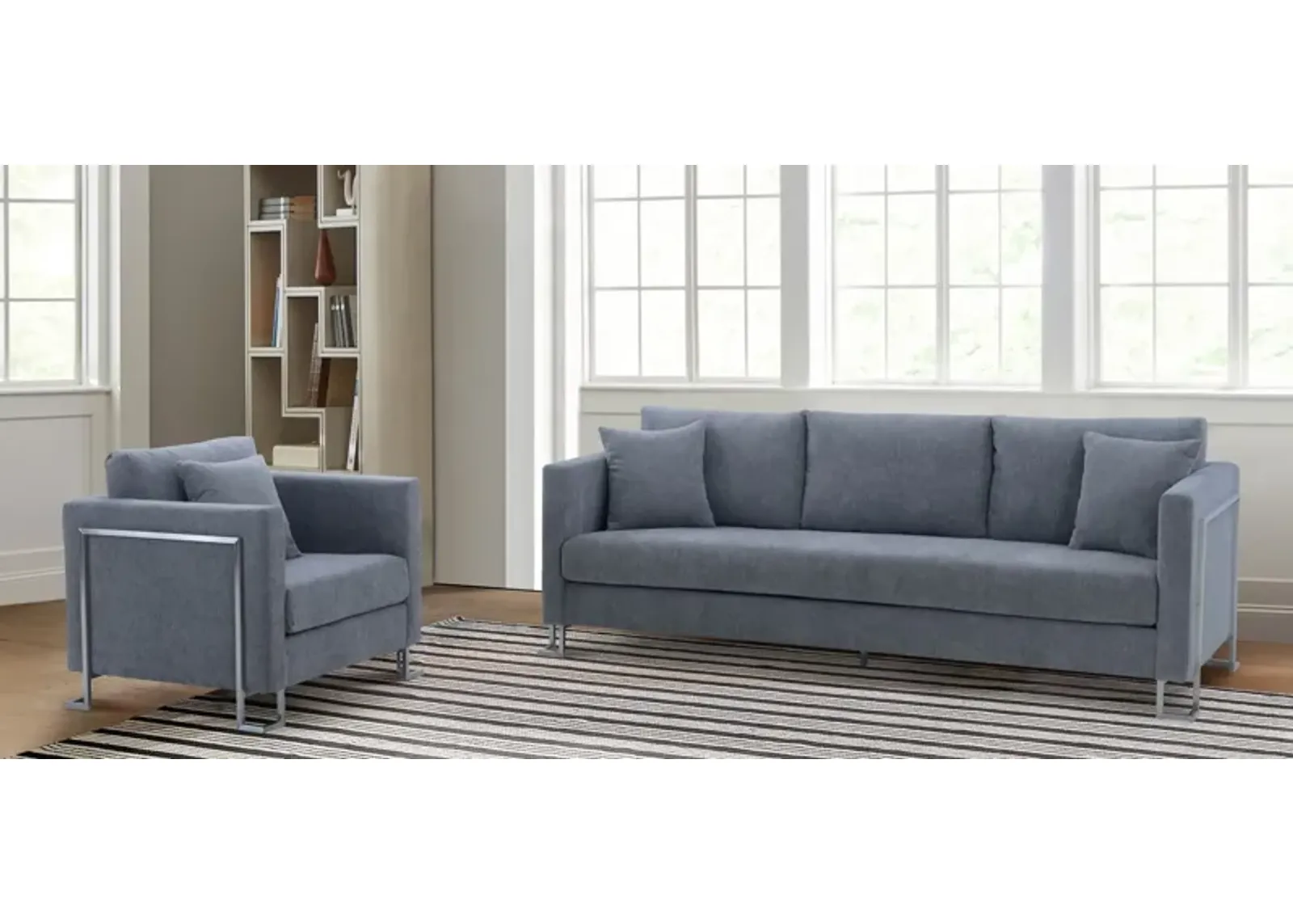 Heritage 2-pc. Sofa & Chair Set in Gray by Armen Living