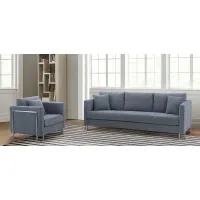 Heritage Sofa & Chair Set -2pc. in Gray by Armen Living