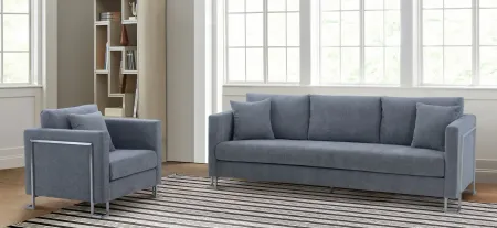Heritage Sofa & Chair Set -2pc. in Gray by Armen Living