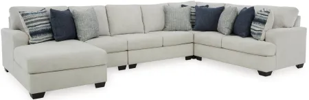 Lowder 5-pc. Sectional with Chaise in Stone by Ashley Furniture