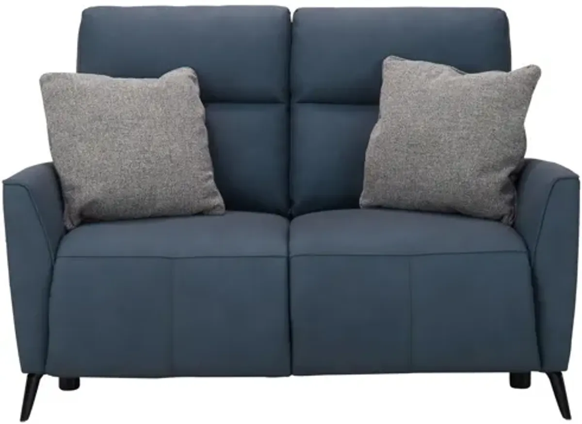 Delilah 2-pc. Sofa & Loveseat Set in Blue by Bellanest