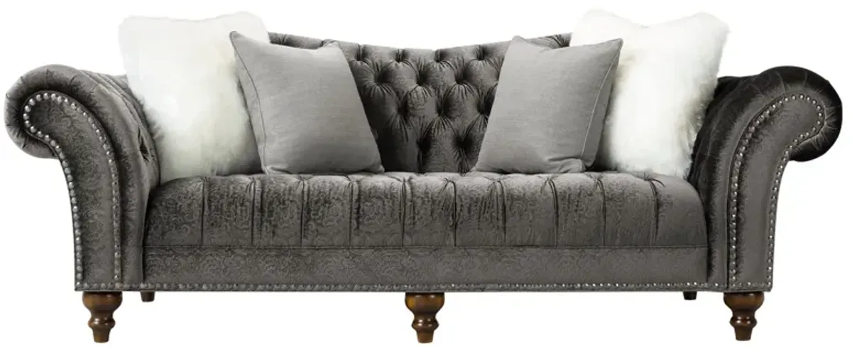 Duchess Living Room Set in Gray by Aria Designs