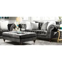 Duchess 2-pc.. Sofa and Loveseat Set in Gray by Aria Designs