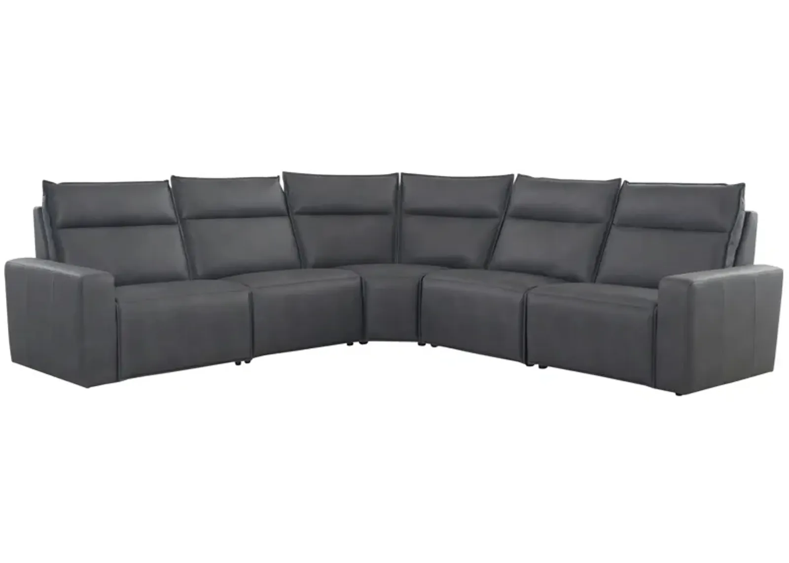 ModularTwo 5-pc. Power Sectional w/ Power Headrest in Teramo Charcoal by Bellanest