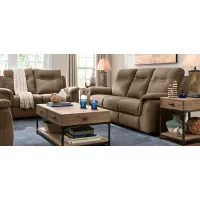 Stanfield 2-pc.. Microfiber Power Sofa and Loveseat Set in Everest by Bellanest