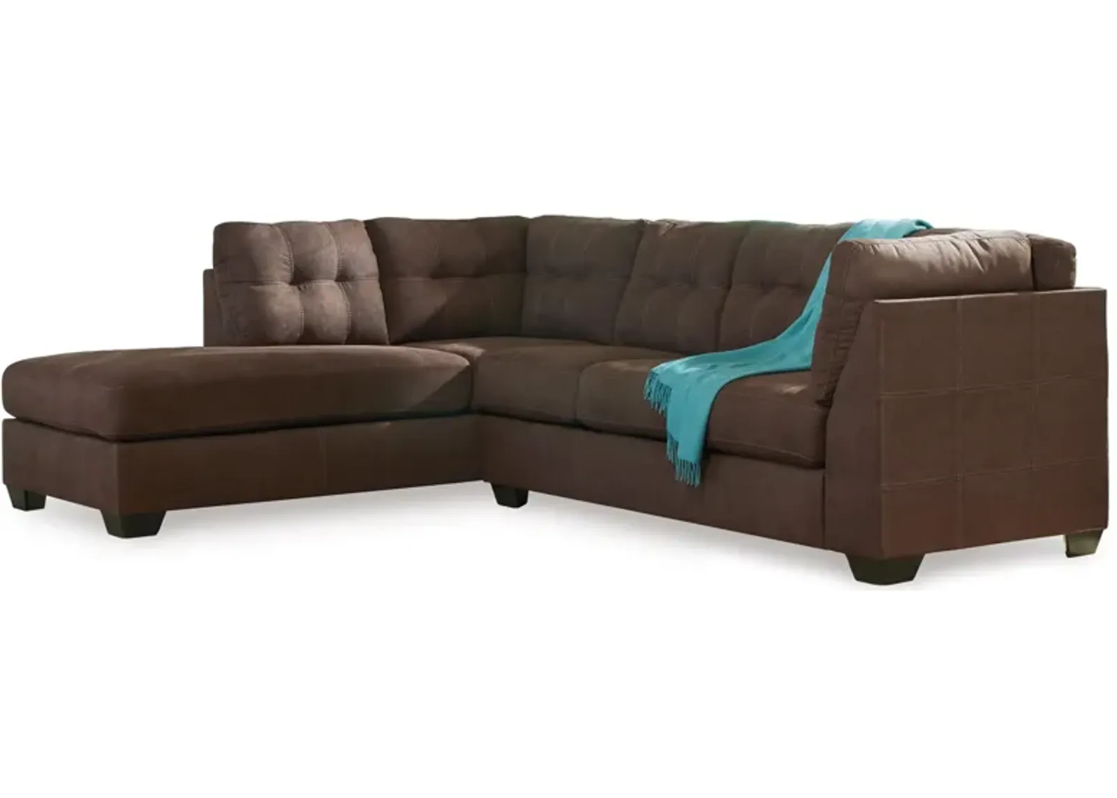 Desmond II 2-pc. Sectional with Chaise in Walnut by Ashley Furniture