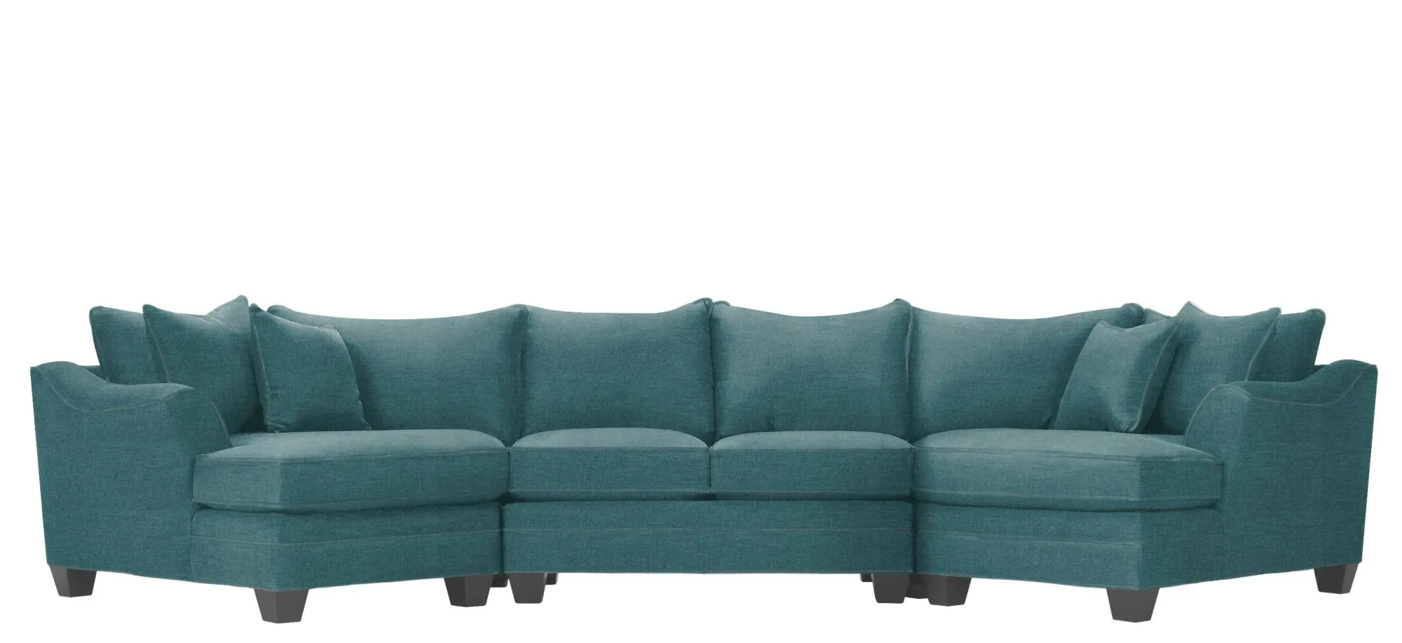 Foresthill 3-pc. Symmetrical Cuddler Sectional Sofa in Santa Rosa Turquoise by H.M. Richards