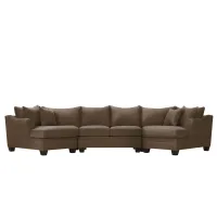 Foresthill 3-pc. Symmetrical Cuddler Sectional Sofa in Santa Rosa Taupe by H.M. Richards