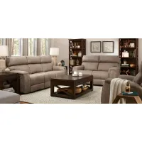 Blake 2-pc.. Microfiber Power Sofa and Loveseat Set in Passion Vintage by Southern Motion